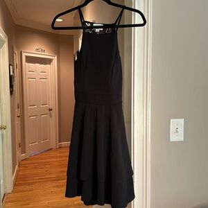 Jun & Ivy women’s black back cut out fitted Dress extra small side zip